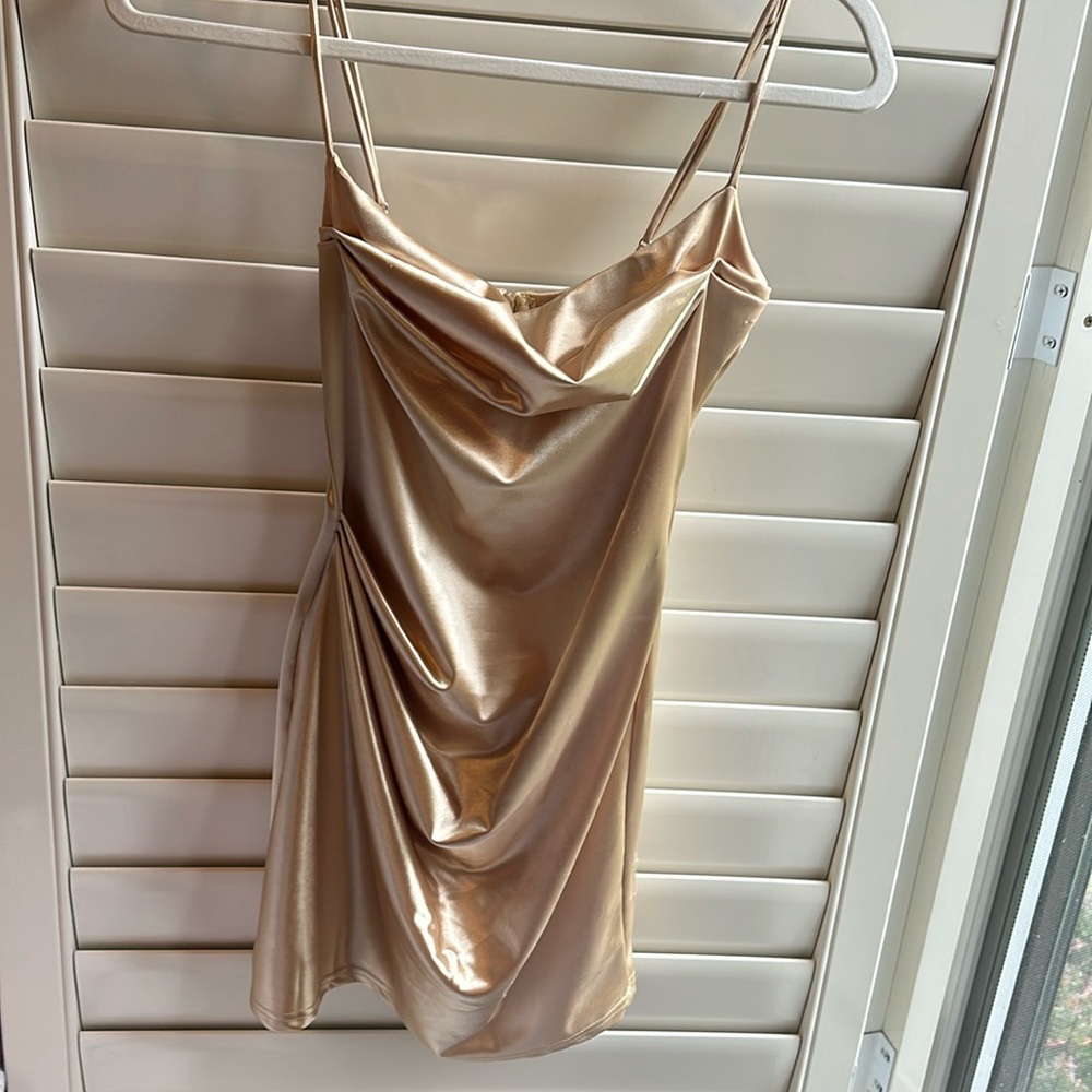 Lucy in the Sky Mini Champagne Dress
